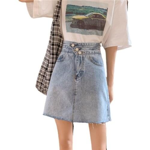 Short Denim Skirts High Waist A-line Jean Skirt Womens Spring & Autumn 2021 New Summer Mini Sexy Hip Skirt Women BSQ316