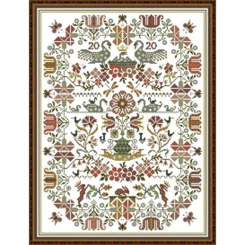 Homeland Totem Printing Cross Stitch Kit Pattern Traditional Embroidery 11CT 14CT Handicraft Needlework Home Decoration Painting