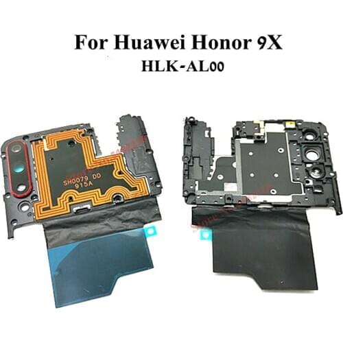 Original Motherboard cover Flex cable NFC For Huawei Honor 9X HLK-AL00 WIFI Antenna mainboard Flashlight Case+Camera Ring Frame