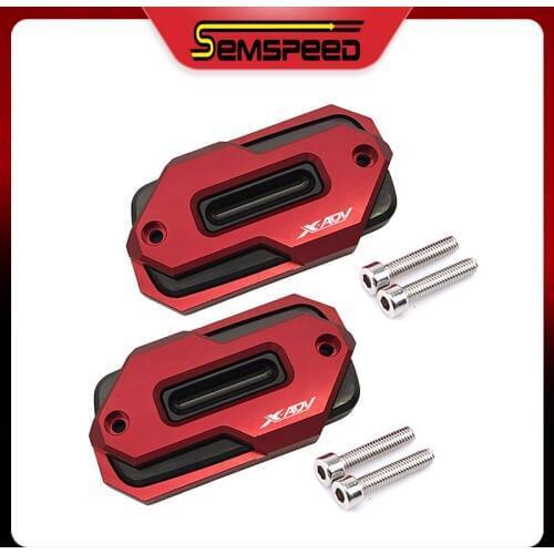 Front Brake Fluid Oil Cap Protection Semspeed Motorcycle CNC aluminum alloy Reservoir Cover for X-ADV 750 2017 2018 2019 2020
