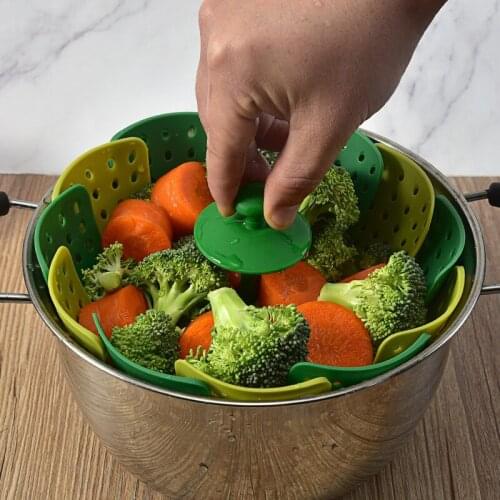 Plastic Lotus Steaming Tray Multi-Function Changeable Fruit Tray Retractable Folding Magic Steamer Tray Steaming Rack Cookware