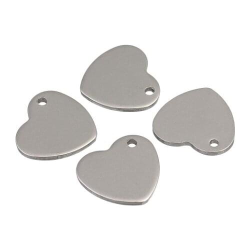 50pcs/lot 14mm heart Connector Metal Alloy Pendant For DIY bracelet necklace Jewelry Making rdgt4