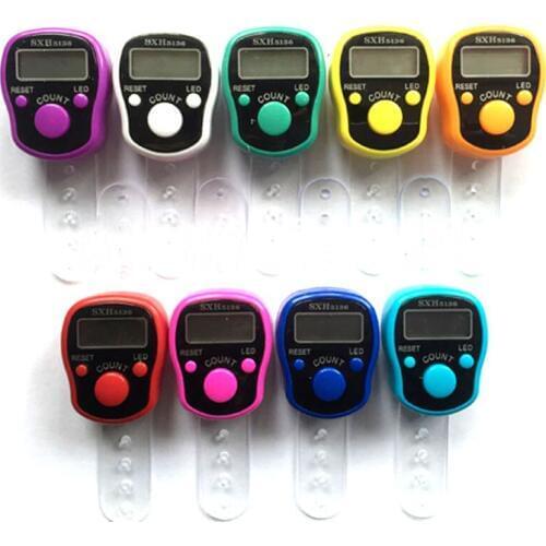 1PC Finger Counter LCD Electronic Digital Tally Counter Luminous Tool Portable Counters for Sports Night Vision Function