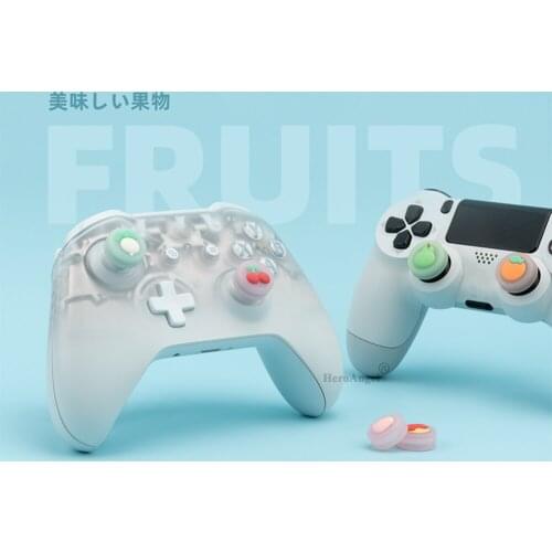 Sweet Fruit 4Pcs Silicone Joy Con Thumb Grip Set Joystick Caps For XBOX&PS4&PS5 Cover Analog Thumb Stick Grips