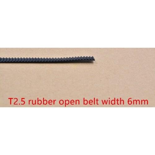 T2.5 Timing belt pitch 2.5mm width 6mm open ended Neoprene Rubber timing pulley for CNC
