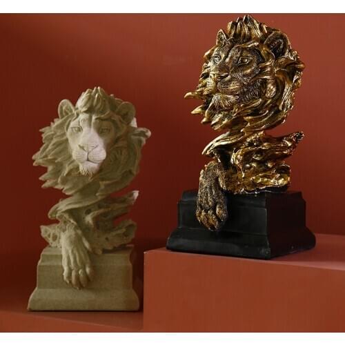 Lion Statues For Decoration Lion Statue Nordic Resin Figurine/Sculpture Model Animal Abstract Nordic Decoration Home