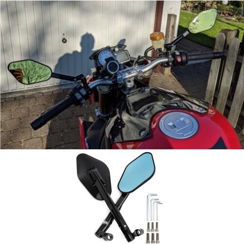 Universal Motorcycle Aluminium Rearview Side Mirror For SUZUKI bandit 1200 gsx-s750 gsx-s1000 For YAMAHA c8 fz07 fazer 8