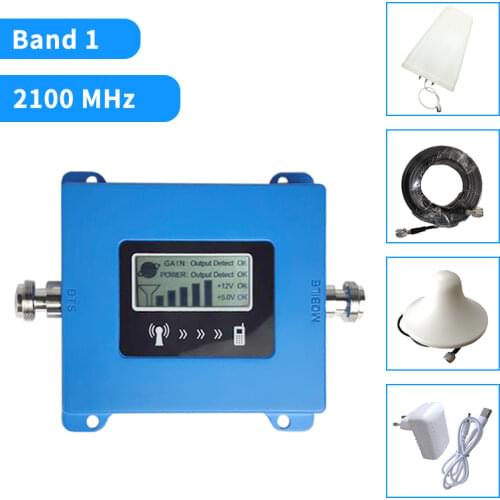 3g WCDMA 2100 Moblie Phone Booster Repeater Amplifier Cellular Signal Booster 2100mhz Band1 Mobile Cell Phones Signal Repeater