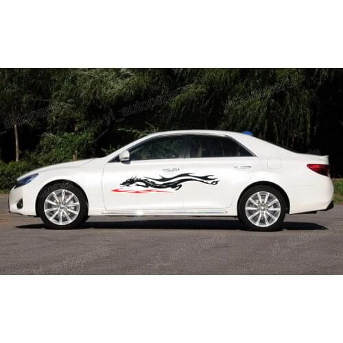 59"X 10.8" Car Truck Body Side Vinyl Graphic Sticker Stripe Decal Dragon S44