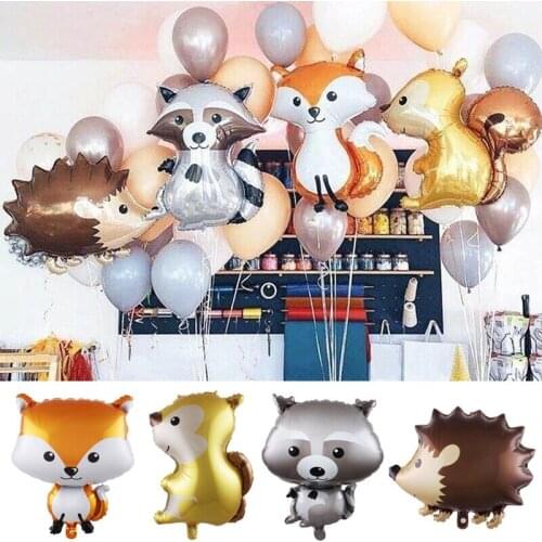 Animal Balloons Cartoon Foil Number Balloon Safari Jungle Birthday Party Decor Kids Toys ​Gift Baby Shower Decor Ballons