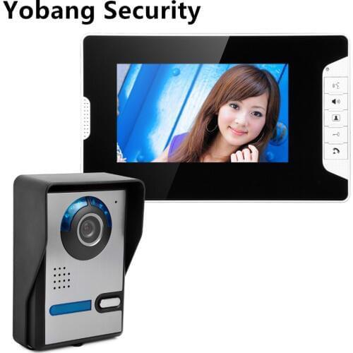 Yobang Security freeship 7"Video Color Monitor Kit The Door Video Phone The Doorbell Intercom bell Doorbell Night Vision Camera
