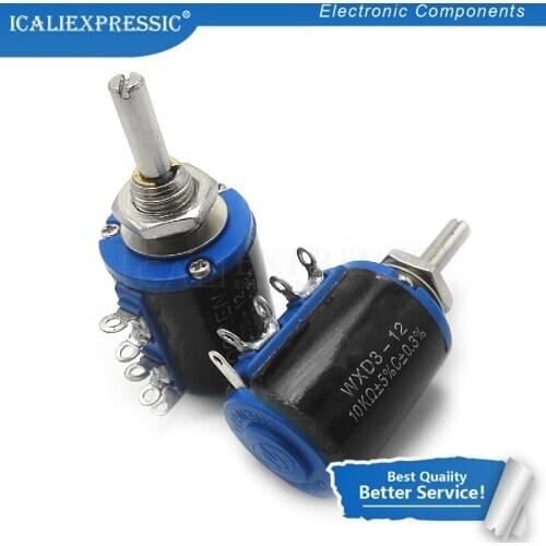 1PCS WXD3-12-1W 100 220 470 1K 2K2 3K3 4K7 10K 22K 33K 47K Ohm 100R 220R 470R 2.2K 3.3K 4.7K WXD3-12 1W Wirewound Potentiometer