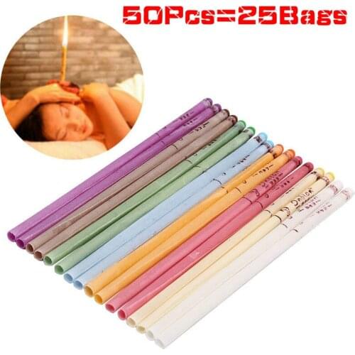 10-50pcs Healthy Care Ear Candle Ear Treatment Ear Wax Removal Cleaner Ear Coning Treatment Indiana Therapy Fragrance Candling