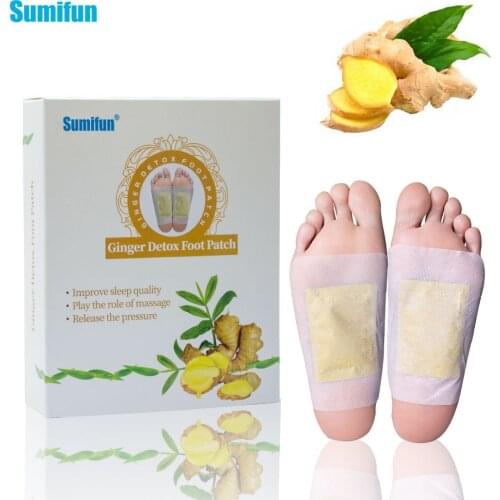 12Pcs Sumifun Ginger Extract Detox Foot Patches Loss Weight Patch Improve Sleepping Dispel Dampness Medical Plaster Health Care