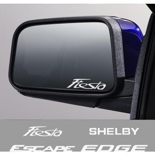 4PCS Car Rearview Mirror Stickers For Ford Fiesta Mondeo Fusion Explorer Escape Shelby Edge Ecosport Kuga Mustang ST Accessories