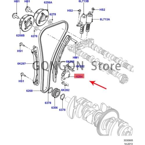 CAR Tensioner-Timing Chain 2006-2021lan dro ve rfr eel and er 2ra nge rov ere voq uer ang ero ve rra nge rov ers por tdi sco ver