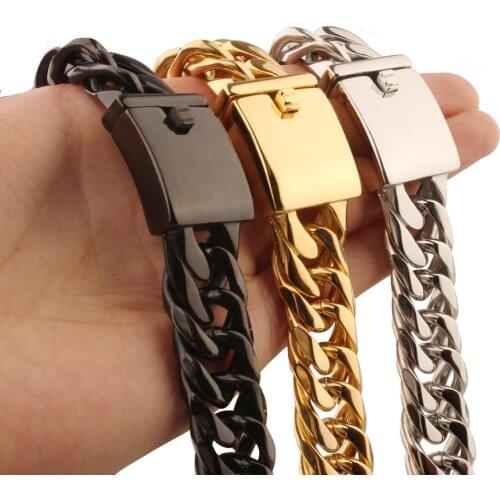 New 16mm Wide 316L Stainless Steel Silver Color Double Cuban Curb Chain Biker Jewelry Mens Necklace Or Bracelet 7-40" Top Sale