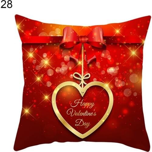 Valentine Day Style Pillowcase Home Decor Cushion Protective Cover Pillow Case Living Room Sofa Decoration Pillowcover
