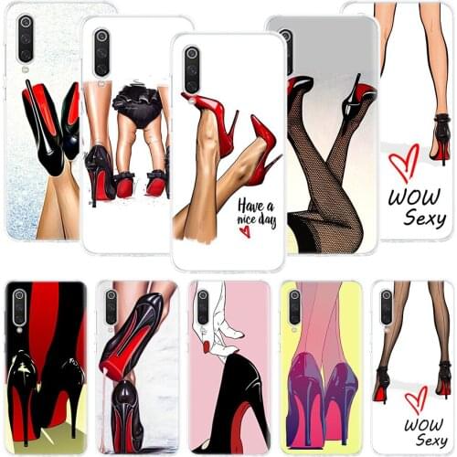 Red Bottom Sexy Phone Case For Xiaomi Mi Note 10 11 9 8 10T 9T CC9 A1 A2 A3 5X 6X Pocophone F1 X3 F2 Pro Lite Coque Cover