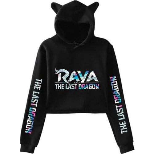 Classic Anime Raya and the Last Dragon-Cat ear Hoodie Girl Tops Women Hoodies Sweatshirt Personality Sexy Clothes Cute Pullovers