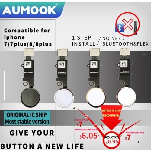 Home Button For iPhone 7 8 7 plus 8 plus button flex cable Restore Replacement All functions for button iphone 7 plus 8 plus