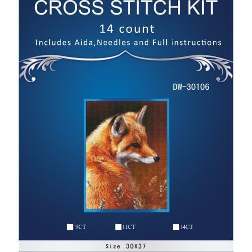 Top Quality Lovely Hot Sell Counted Cross Stitch Kit Old World Holiday yellow fox dim 08813 DW-30106