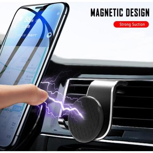 Magnetic Car Phone Holder Mobile Mount Cell Stand Smartphone GPS Support For IPhone Huawei Xiaomi Redmi Samsung Air Vent Clip