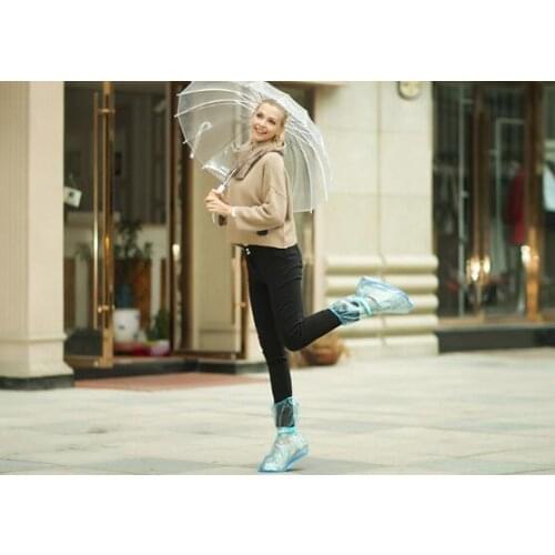 Mens and womens rain shoes outdoor travel wear - resistant thick thick anti - slip anti - rain boots cover