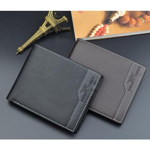 Mens Wallet Male Short Three-fold Open Purse 2021 New Multi-card Fashion Casual Men Card Pack Business Youth Credit Card Holder