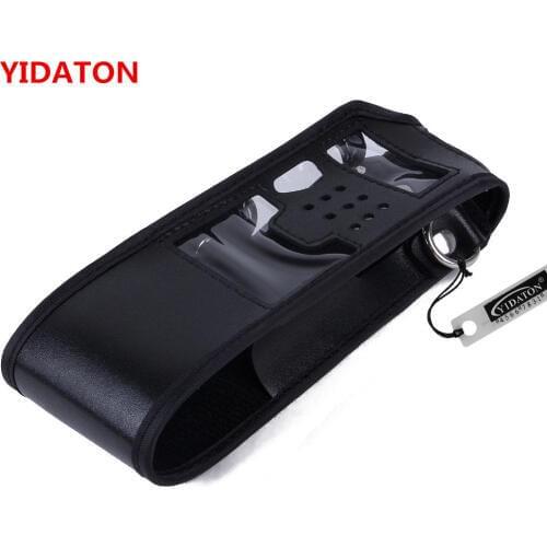 YIDATON Extended Leather Soft Case Holster for Baofeng UV-5R 3800mAh Two Way Radio FM TYT TH-UVF9 TH-F8 TH-UVF9D Walkie Talkie