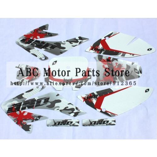 CRF 70 GRAPHICS KIT CRF70 DECO DECALS STICKERS DIRT PIT BIKE SENGE Motocross Kayo BSE Use 1