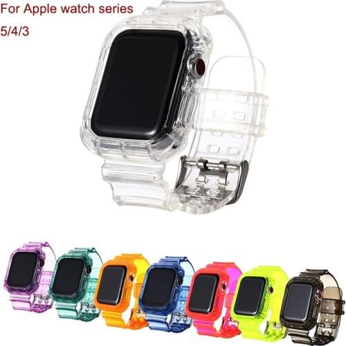 Silicone Watch Band Apple Watch 38MM/40MM Iwatch Band Colorful Fluorescent Apple Strap Wristband for Apple Watch Series 5 4 3