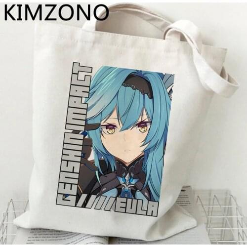 Genshin Impact shopping bag shopper handbag grocery reusable cotton shopping bag reusable sac cabas grab