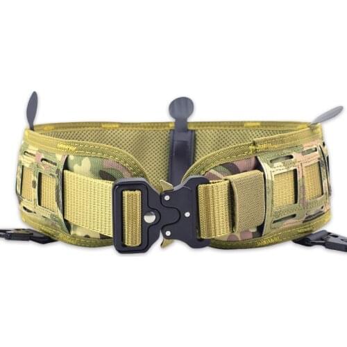 TMC-Belt molle tactical girdle Live CS field battle Thick/wear-resistant Multifunction Quick release belt set M L