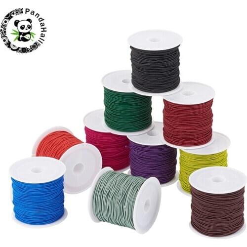 1mm Elastic Cord Jewelry Findings for Jewelry Making DIY Multicolor about 21m/roll,10Roll/lot