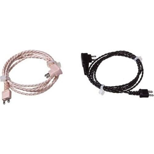 2pin Adapter Cable Hearing Aid Receiver For Pocket Black/Beige Wire Standard Power Cord Universal 1PCS