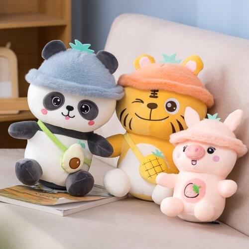 1pc 25/35/50CM Cute Panda Tiger Pig Plush Toys Stuffed Animal Pillow Kawaii Dolls for Children Girls Birthday Christmas Gifts