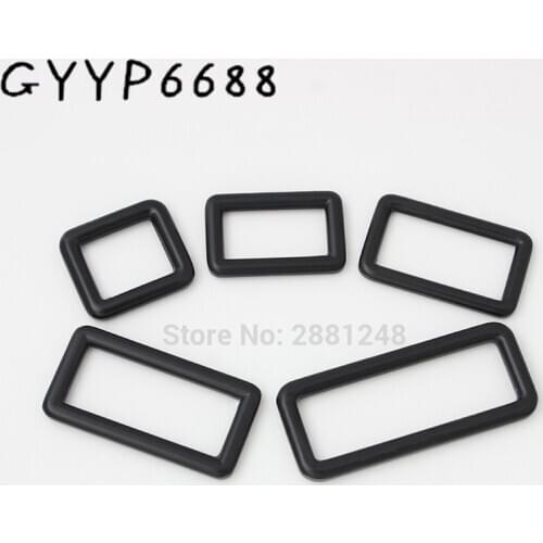 10-30pcs 19 25mm 38 51mm dark black round edge alloy welded bag buckle rectangule ring trend metals Package hardware accessories