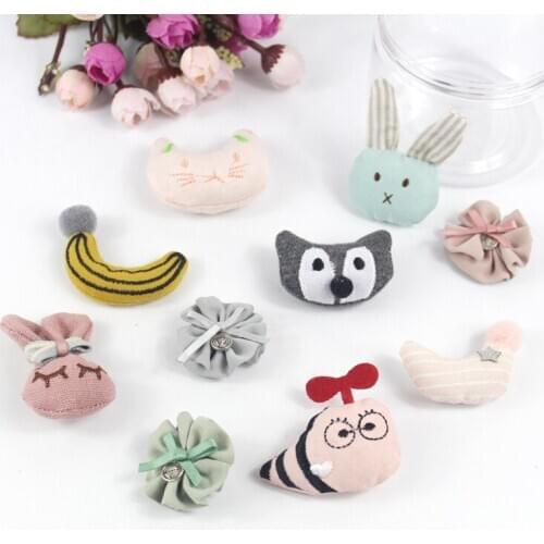 10PCS/Lot Plush Cartoon banana doll Patches Applique Crafts for DIY headdress accessories and socks Decoration