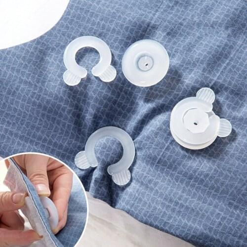 4/8 Pcs Blankets Quilt Clip Fixer Multifunctional Plastic Clothes Pegs Household Storage Tool Duvet Clips Blankets Clamps