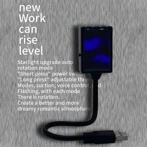 Car Auto Interior Rotating Starry Sky LED Projector Lamp USB Ambience Star Light Star Projector Light Plastic Three Modes