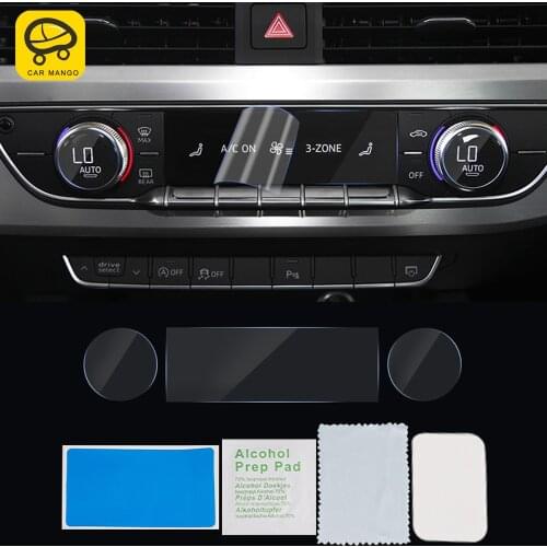 CarManGo Car Front A/C Monitor Screen Protector TPU Anti-scratch Film Trim Sticker Accessories for Audi A4 A5 S4 S5 B9 2017-2020