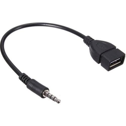 Car Aux Conversion Usb Cable Cd Player MP3 Audio Cable 3.5mm Audio Round Head T-shaped Plug To Connect To U Disk