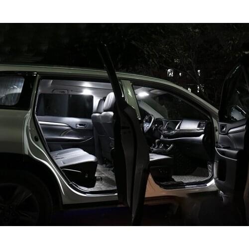 For Peugeot 301 2008 308 3008 2013-2015 7x T10 W5W Auto LED Bulbs Car Interior lights kit Dome Reading Lights Trunk Lamp