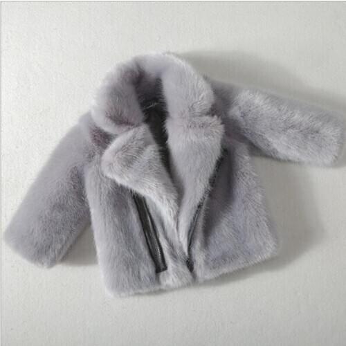 Childrens Cotton Faux Fur Coat Winter Korean Boys And Girls Imitation Fur Coat Thickening Small Baby Sweater Jacket