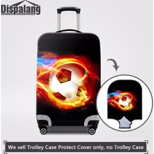 Dispalang Soccers Print Travel Waterproof Luggage Cover Durable Suitcase Dust Cover For Trunk Case Accessories Supplies Products