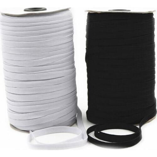 5m elastic band sewing black white 3/6/8/10/12/15/20/25/30/40mm high quality flat elastic bands for underware pajamas ties trim