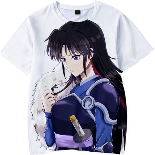 New Anime Inuyasha 3D Printed T-Shirt Unisex Fashion Causal Harajuku Round-neck Short Sleeve Streetwear Oversized Top Clothes