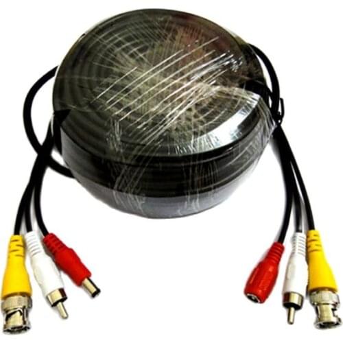 30M audio video power cable transmitopm video signal and supply DC power cable for security camera