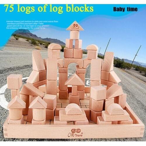 Environmental protection primary color building blocks shape cognitive intelligence children early education wooden toys